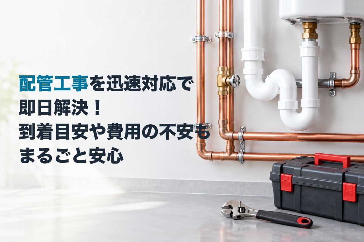 配管工事を迅速対応で即日解決！到着目安や費用の不安もまるごと安心