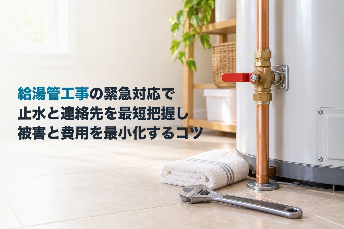 給湯管工事の緊急対応で止水と連絡先を最短把握し被害と費用を最小化するコツ