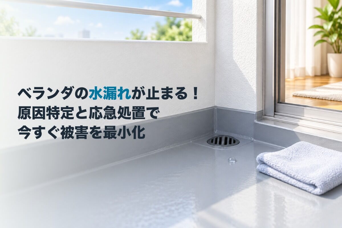 ベランダの水漏れが止まる！原因特定と応急処置で今すぐ被害を最小化