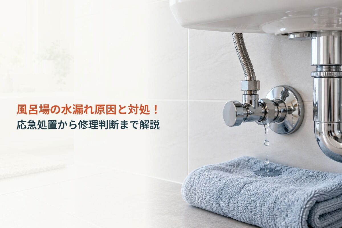 風呂場の水漏れ原因と対処！応急処置から修理判断まで解説