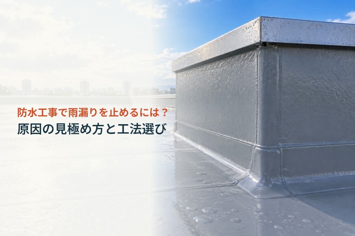 防水工事で雨漏りを止めるには？原因の見極め方と工法選び