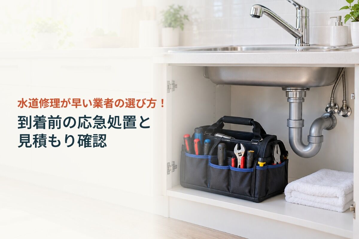 水道修理が早い業者の選び方！到着前の応急処置と見積もり確認